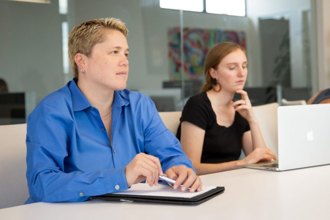 Lani Langton Business Advisor with client
